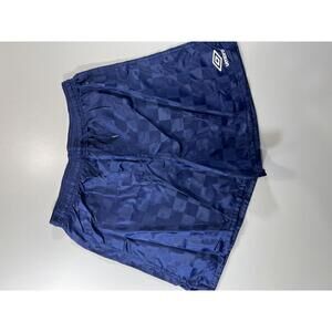 Umbro Men's Navy Blue Checkered Athletic Shorts